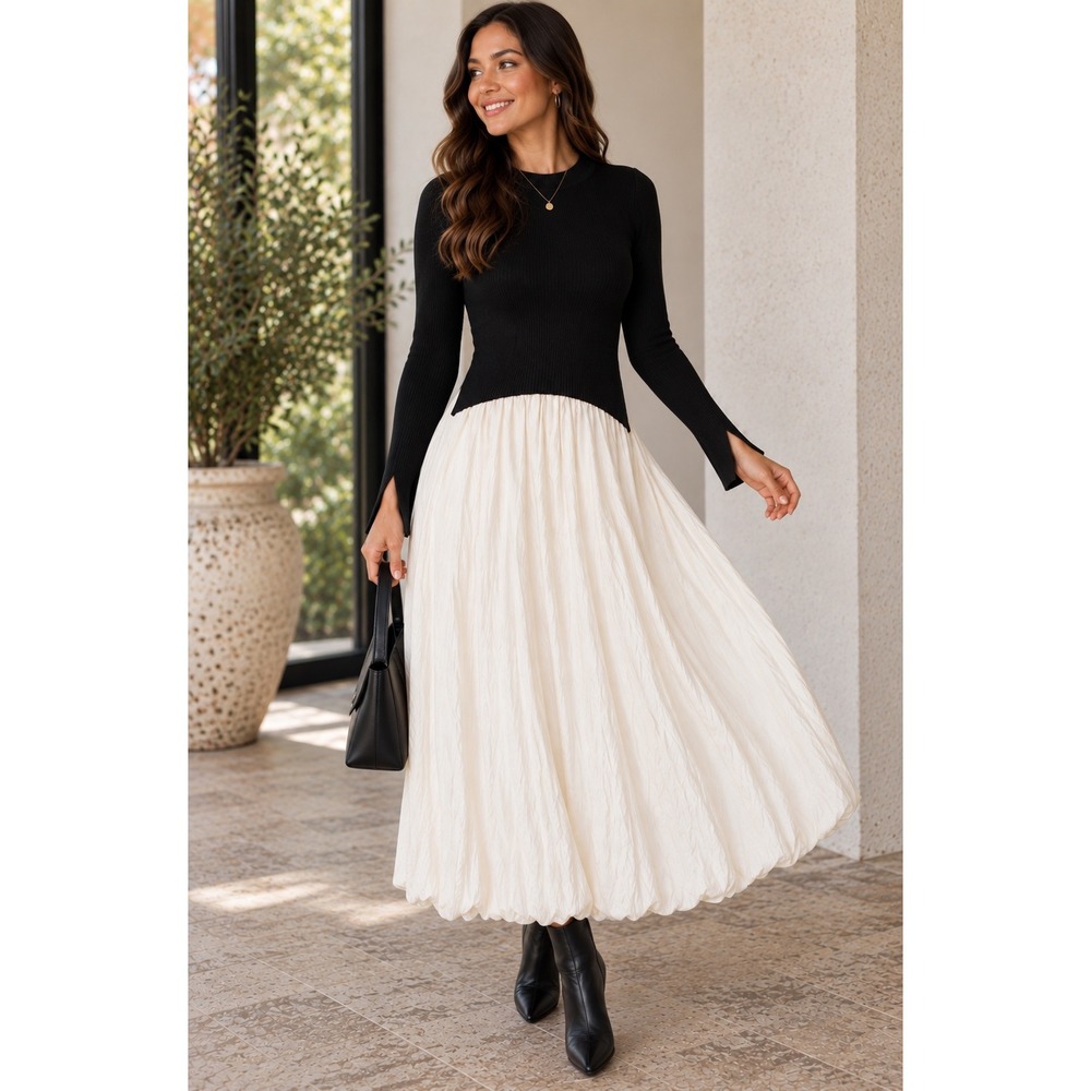 NWT Heyson Colorblock Ribbed & Textured Midi Dress / Multiple Sizes / New in Bag